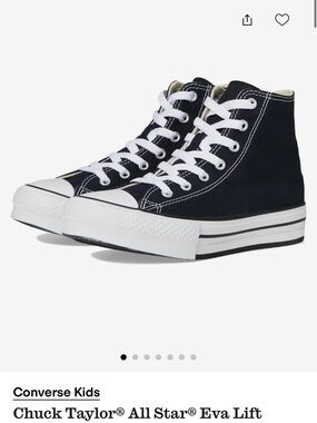 Converse Kids Chuck Taylor High Top Sneakers in Black & White